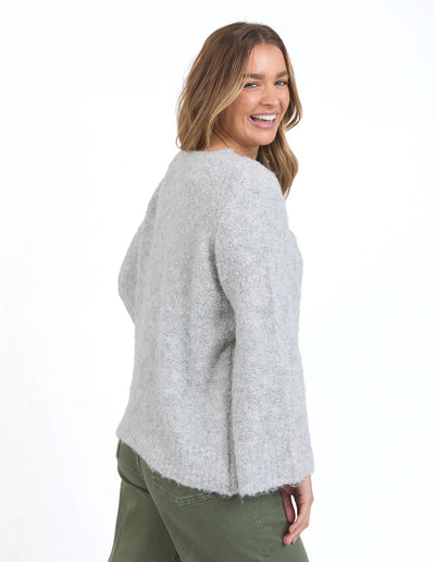 Mindie Knit Crew - Mid Grey