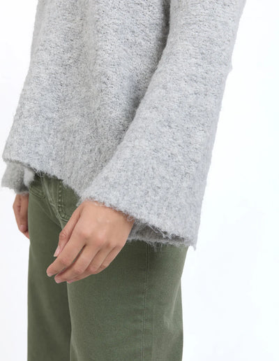 Mindie Knit Crew - Mid Grey