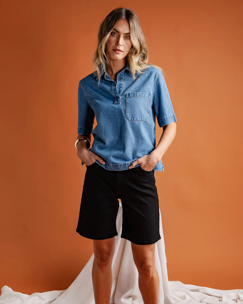 Monte Shirt - Mid Blue