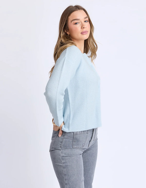 Murphy Knit Cardi - Ice Blue