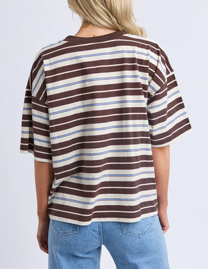 Nika Stripe Short Sleeve - Coffee Multi Sleeve