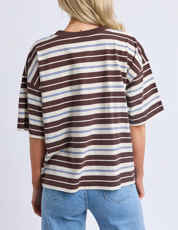 Nika Stripe Short Sleeve - Coffee Multi Sleeve