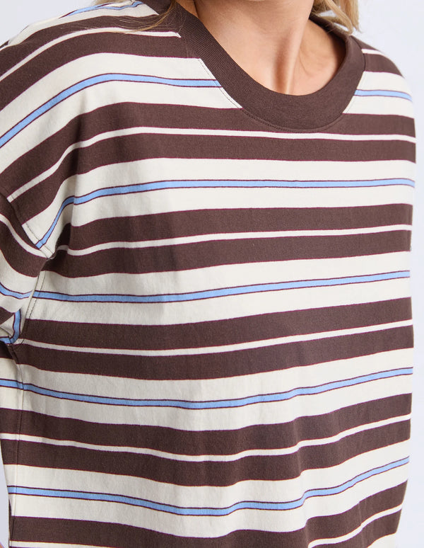 Nika Stripe Short Sleeve - Coffee Multi Sleeve