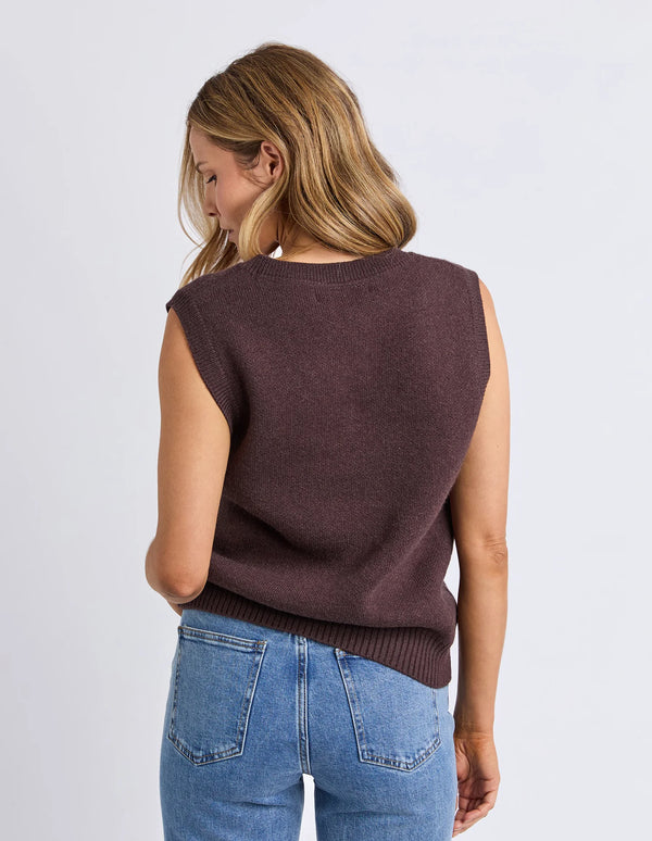 Nordic Vest - Chocolate and White