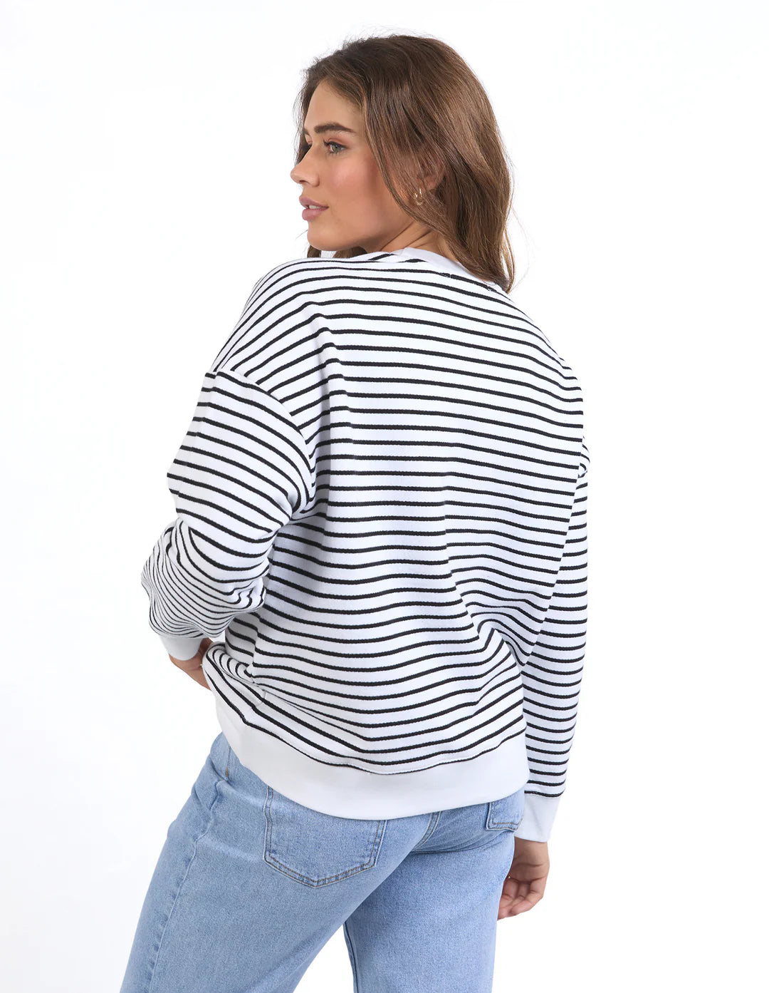 Original Stripe Crew - White/Black Stripe