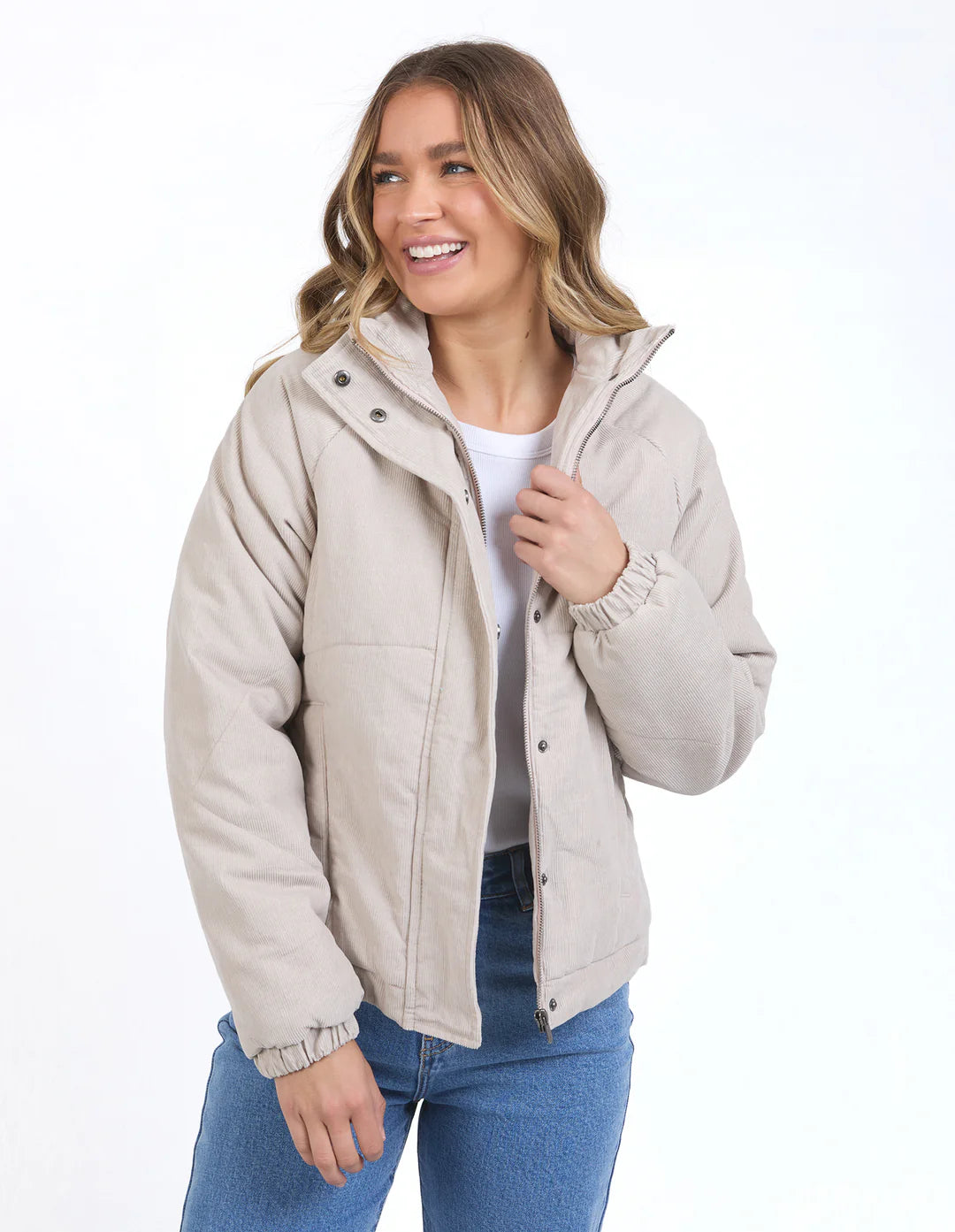 Rosalee Cord Jacket - Mushroom