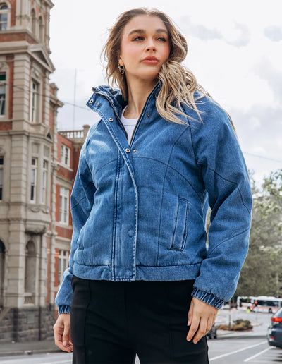 Rosalee Jacket - Mid Blue