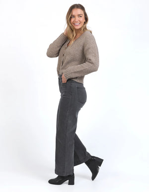 Sarah Wide Leg Jean - Washed Black