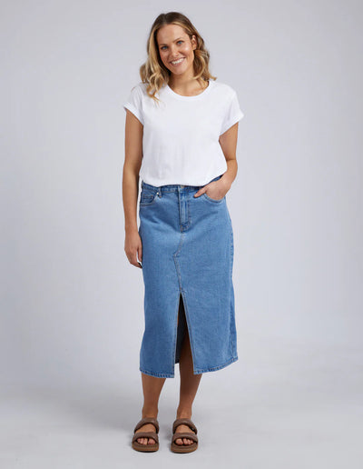 Scout Midi Skirt - Mid Blue