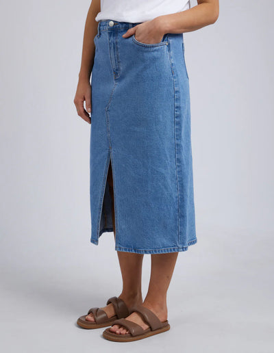 Scout Midi Skirt - Mid Blue