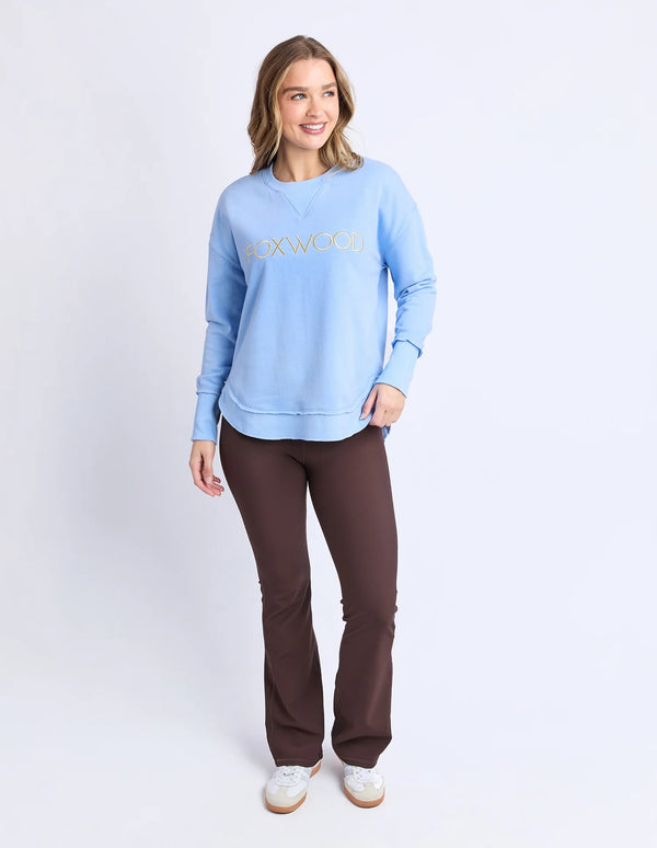 Simplified Metallic Crew - Blue/Lemon