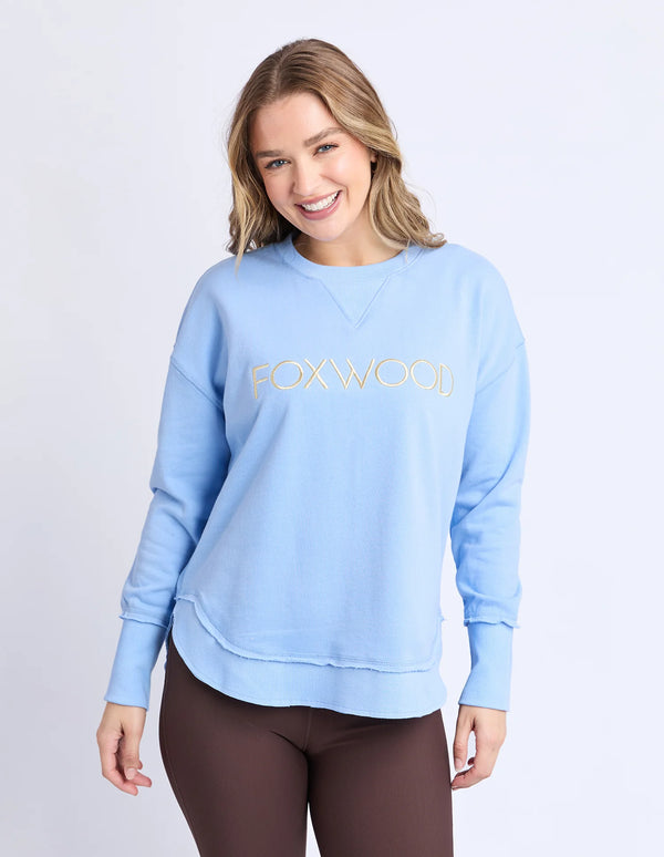 Simplified Metallic Crew - Blue/Lemon