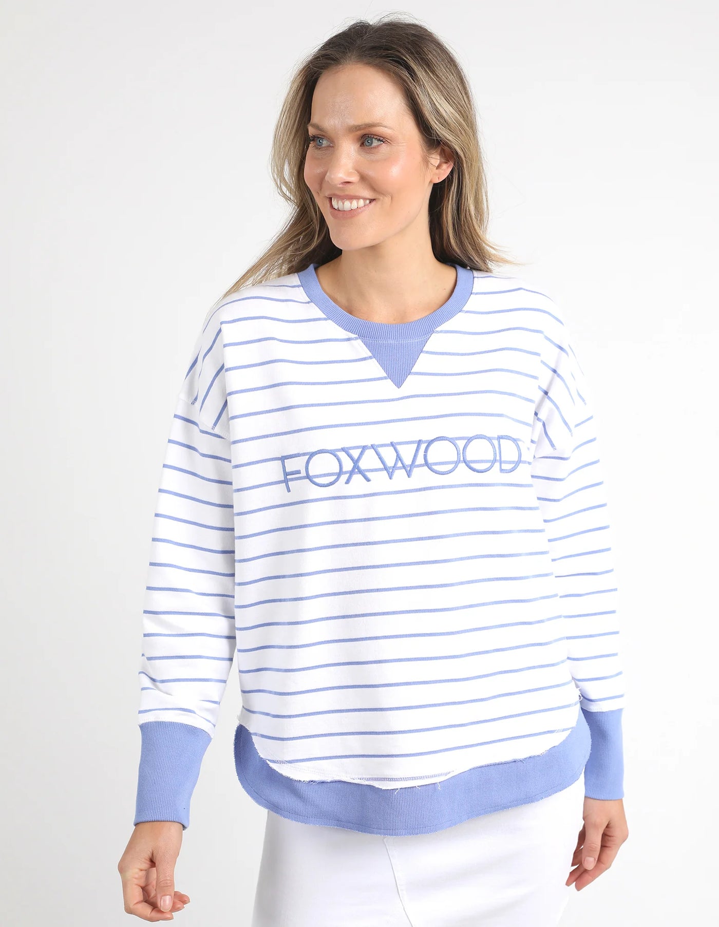 Simplified Crew - Blue Stripe
