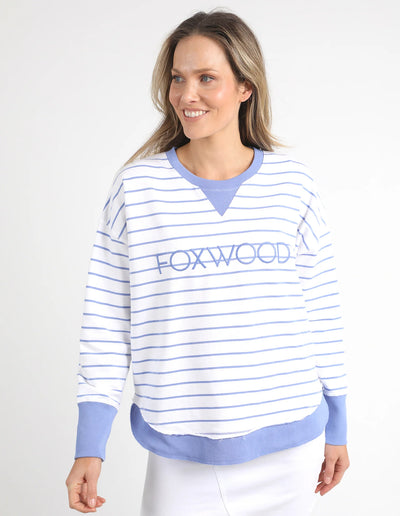 Simplified Crew - Blue Stripe
