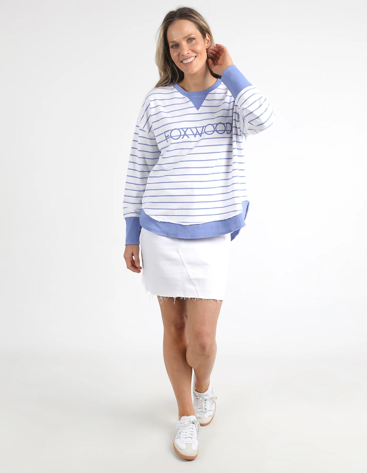 Simplified Crew - Blue Stripe