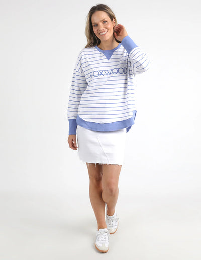 Simplified Crew - Blue Stripe
