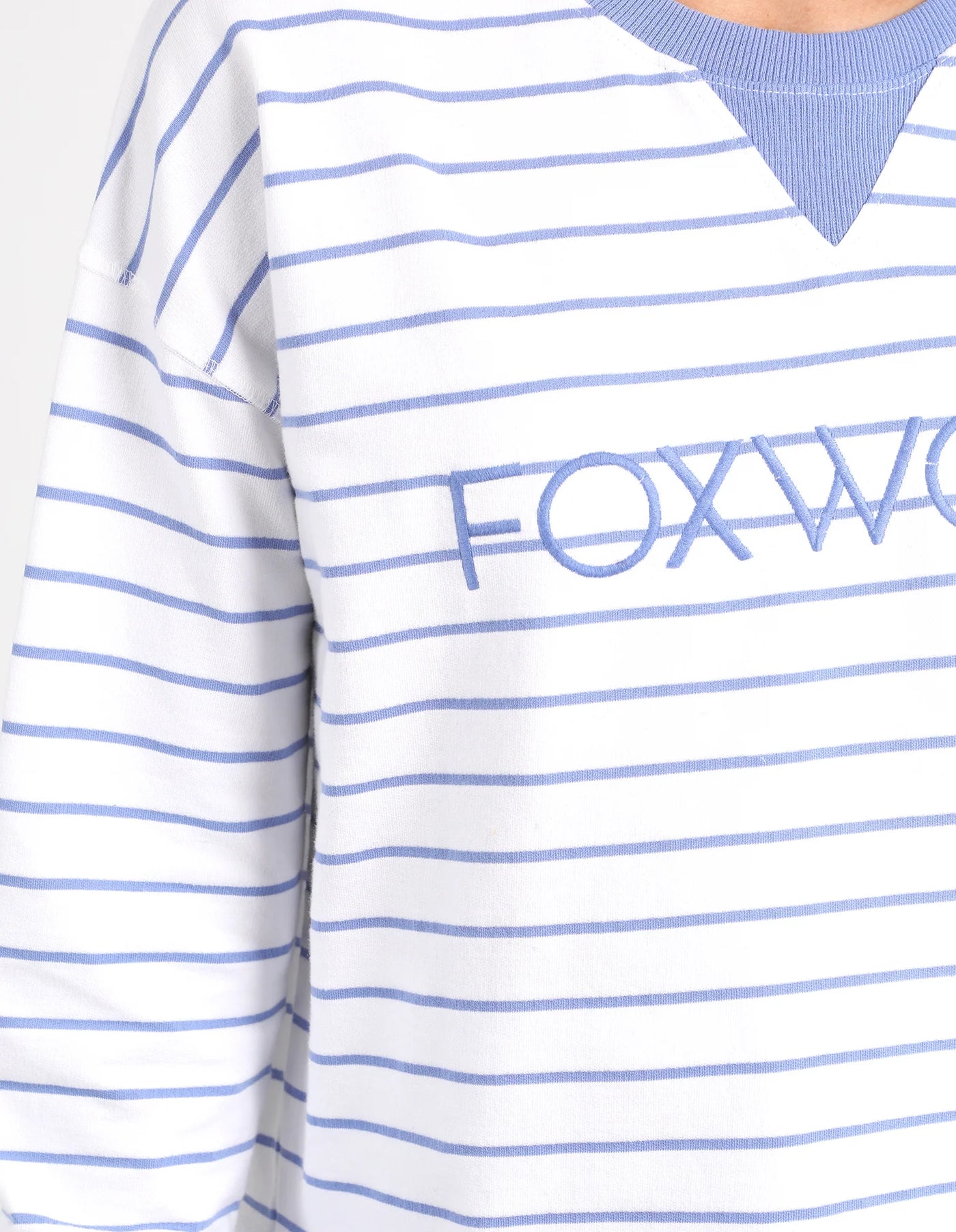 Simplified Crew - Blue Stripe