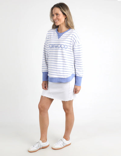 Simplified Crew - Blue Stripe