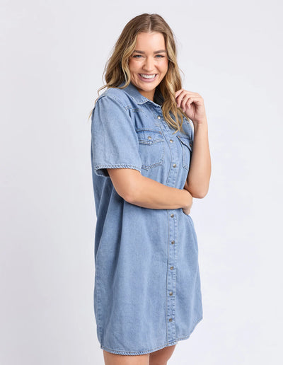 Sorcha Denim Dress - Light Blue