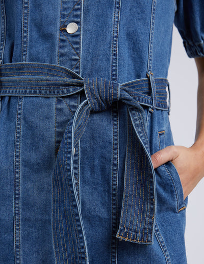 Talbert Dress - Mid Blue Denim