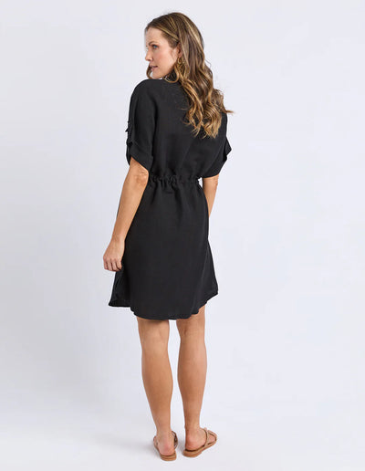 Willow Shirt Dress - Black