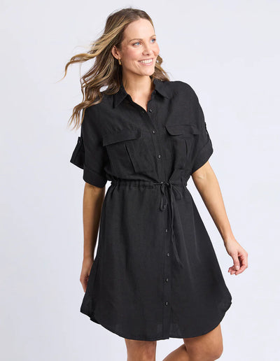 Willow Shirt Dress - Black