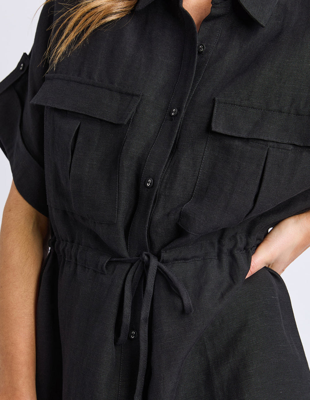 Willow Shirt Dress - Black