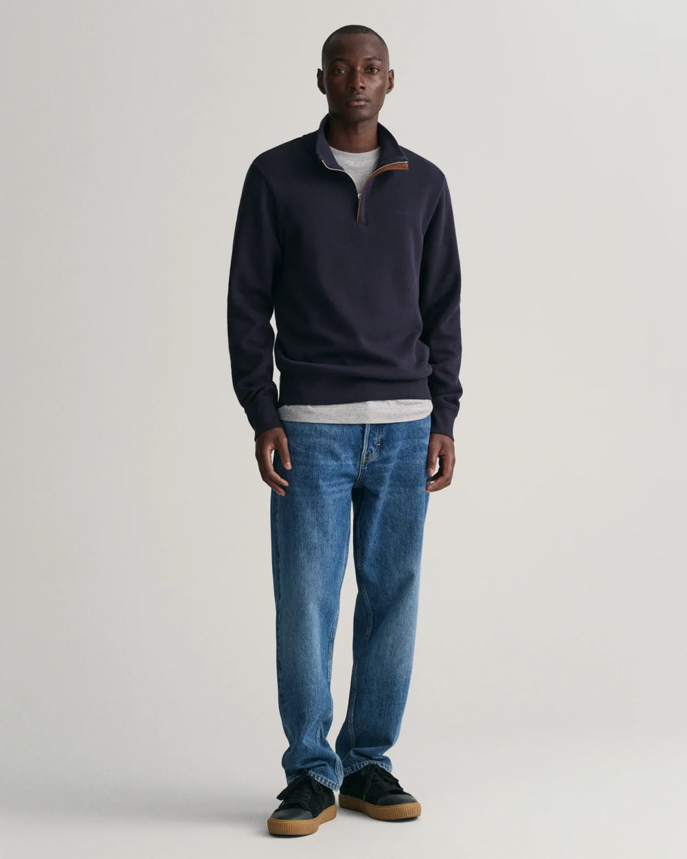 Sacker Rib Half Zip - Evening Blue