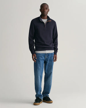 Sacker Rib Half Zip - Evening Blue