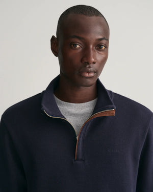 Sacker Rib Half Zip - Evening Blue