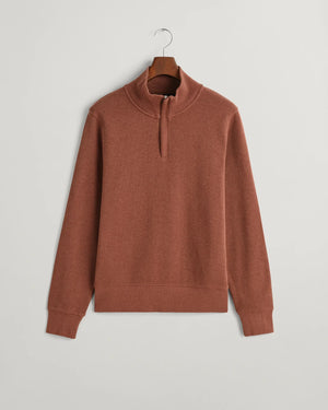 Sacker Rib Half Zip - Weathered Brown