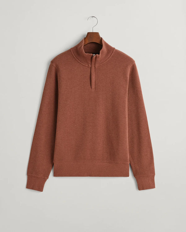 Sacker Rib Half Zip - Weathered Brown