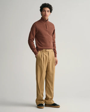 Sacker Rib Half Zip - Weathered Brown