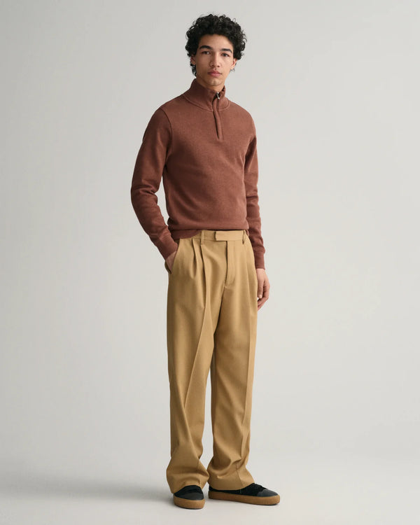 Sacker Rib Half Zip - Weathered Brown