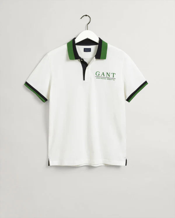 Gant Sailing Pique SS Rugger - Eggshell