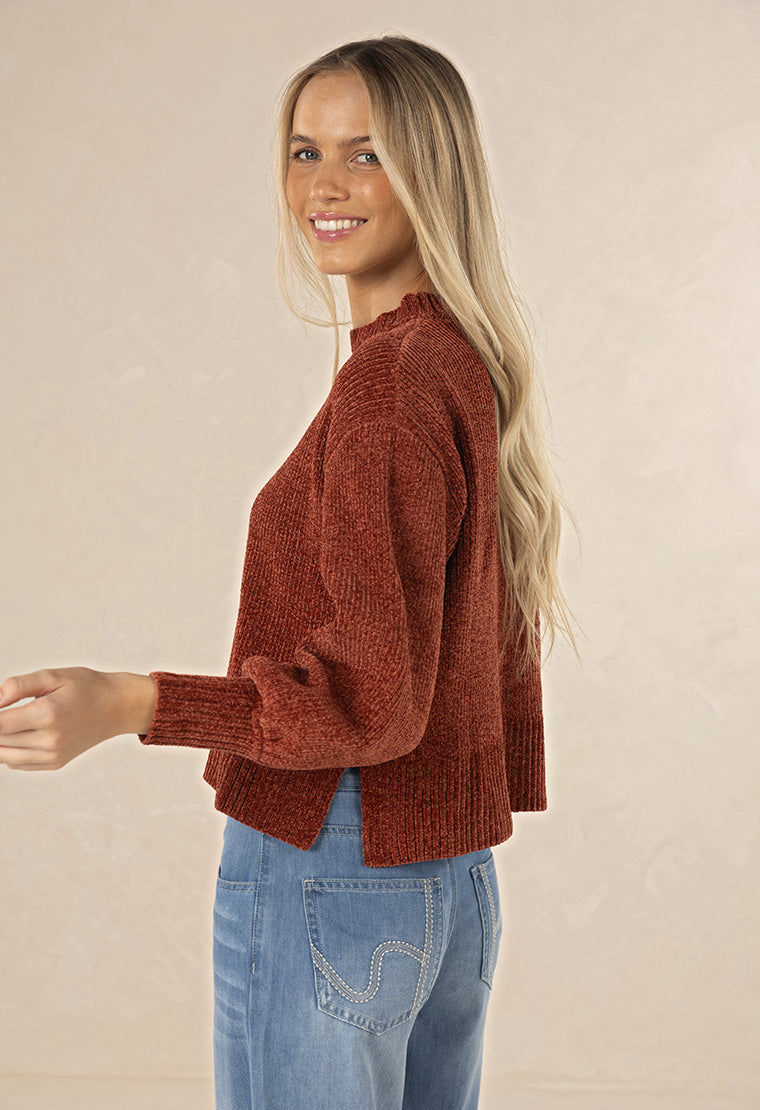 Chenille Jumper - Rust