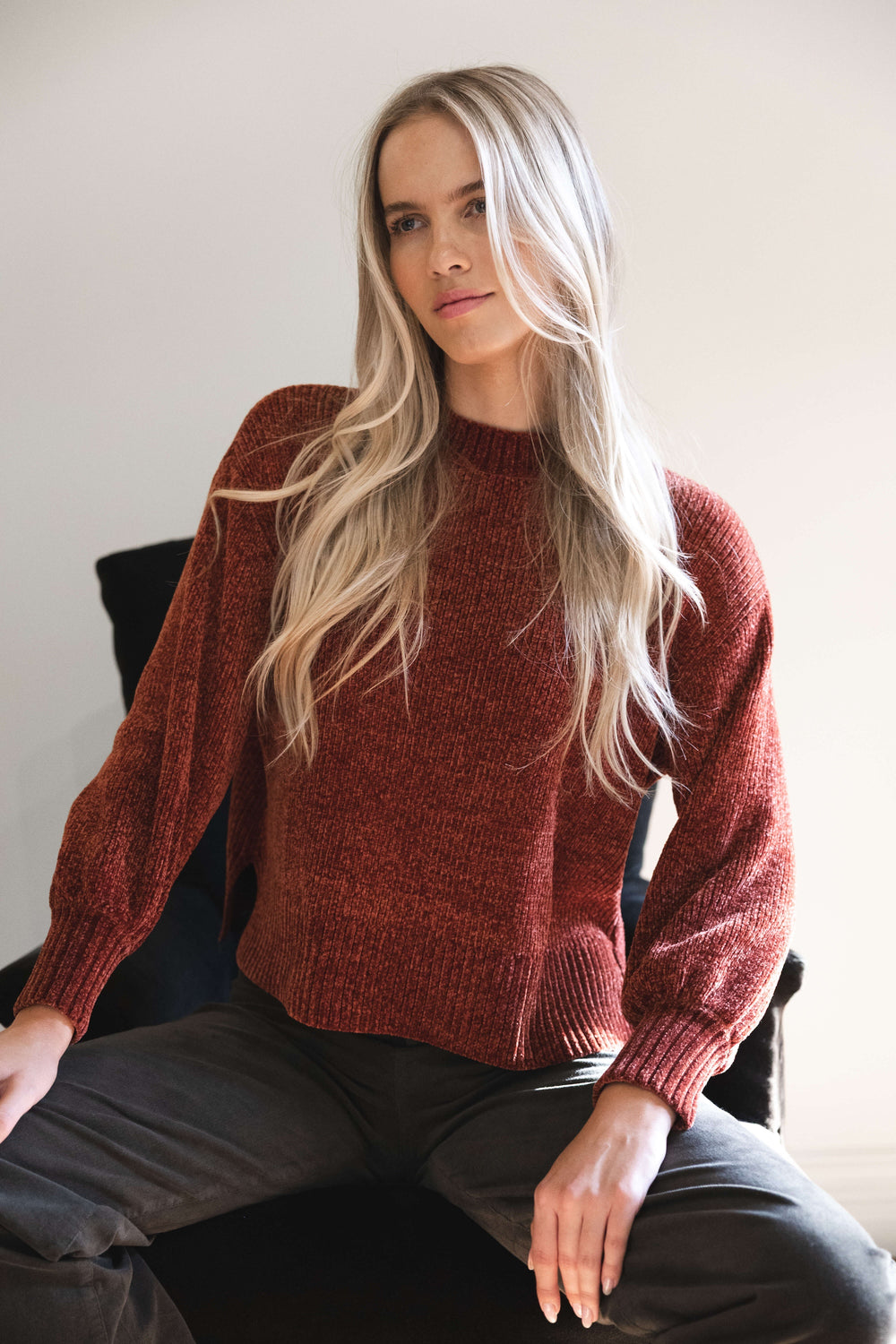 Chenille Jumper - Rust