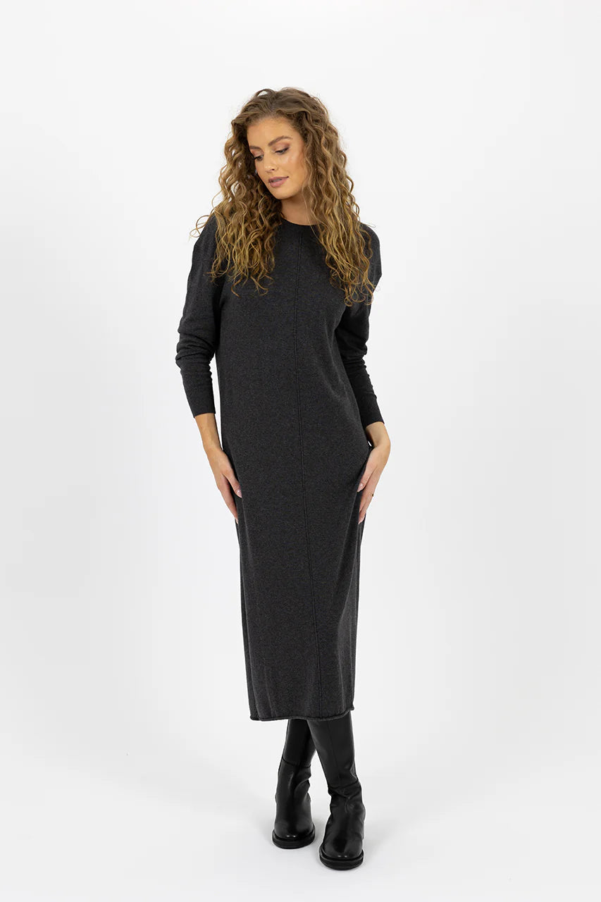Elena Dress - Charcoal
