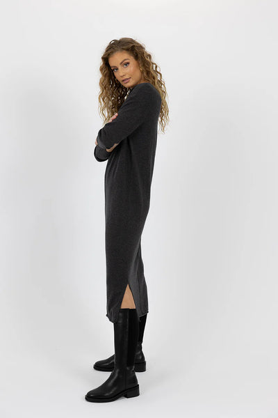 Elena Dress - Charcoal