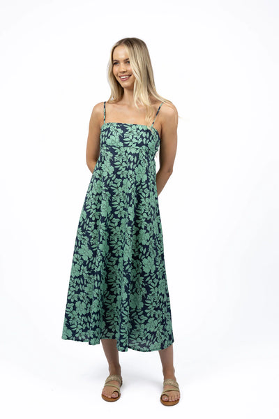 Fleur Sway Dress - Mint/Navy