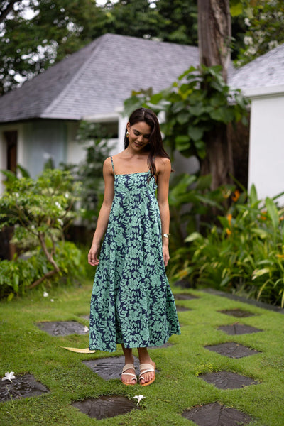 Fleur Sway Dress - Mint/Navy