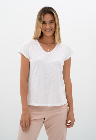 Must Have V Neck-White