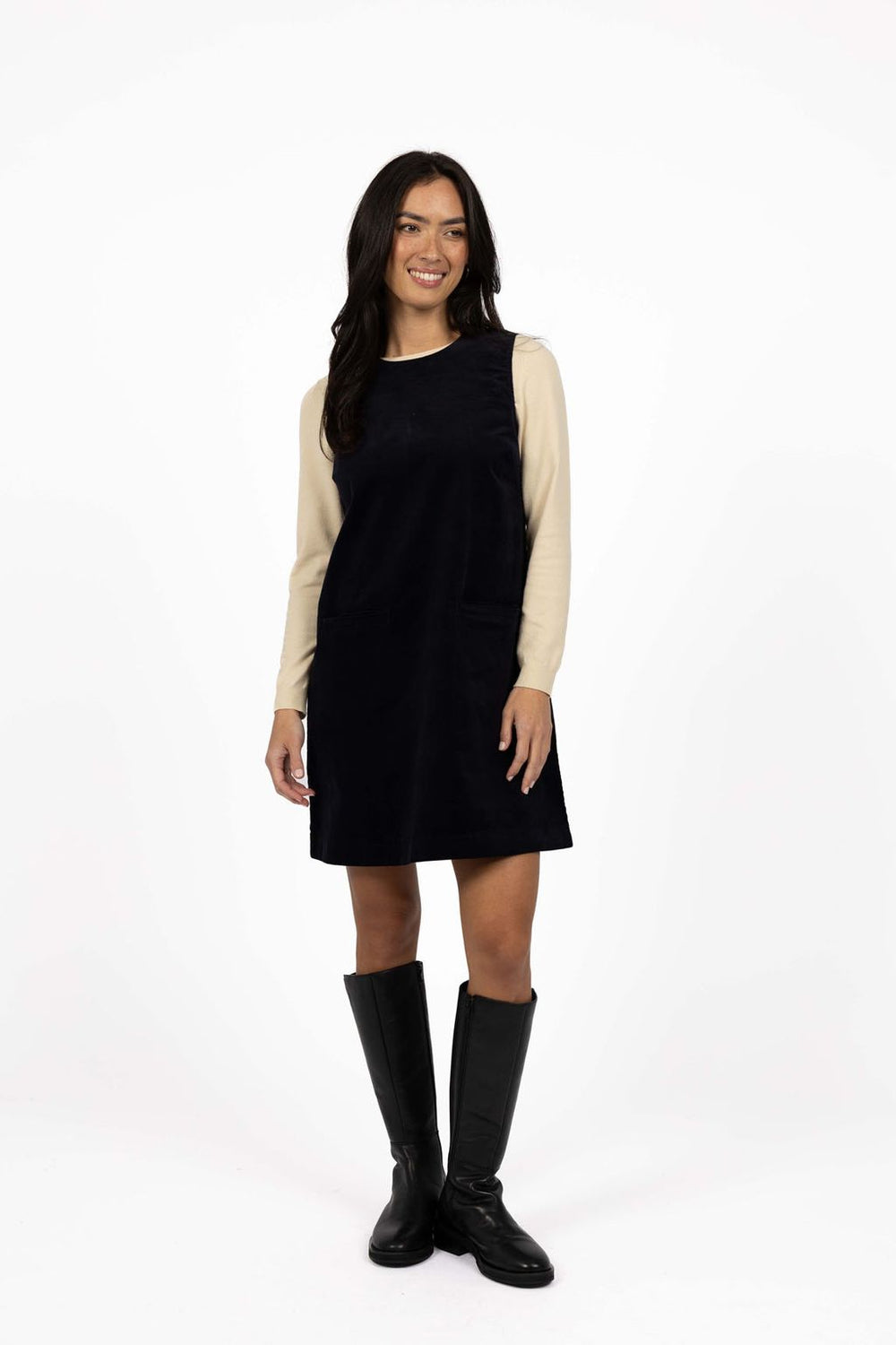 Nova Cord Dress - Indigo