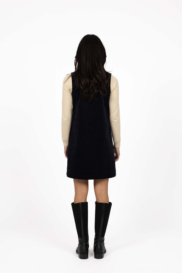 Nova Cord Dress - Indigo