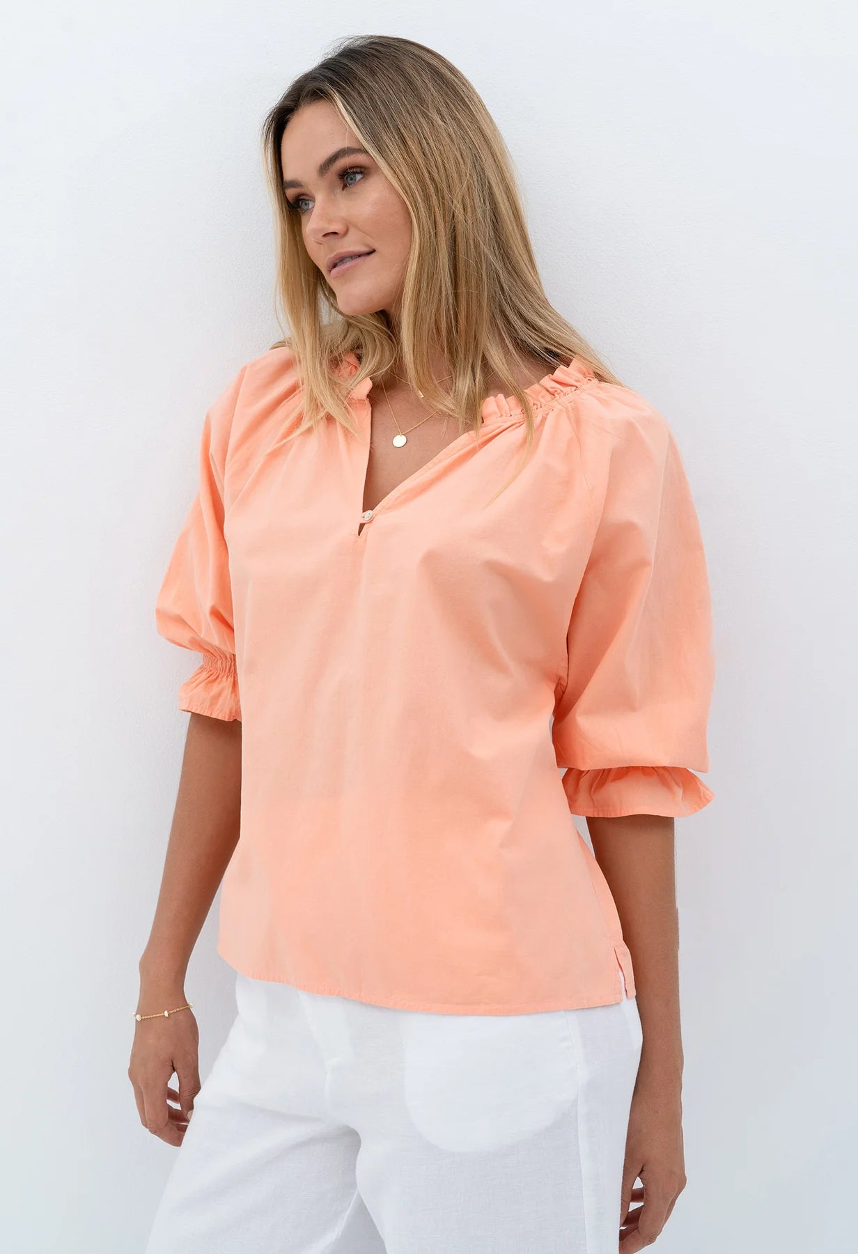 Splice Blouse-Melon