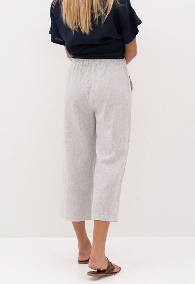 Bay Pant - Navy Stripe