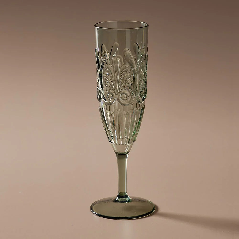 Flemington Acrylic Champagne Flute - Green