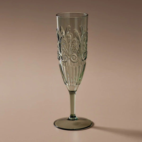Flemington Acrylic Champagne Flute - Green