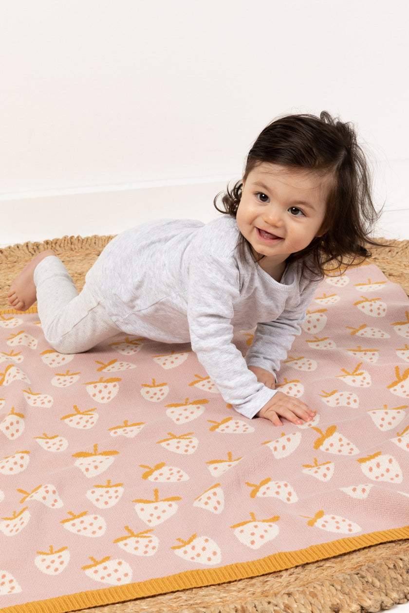 INDUS DESIGN Strawberry Baby Blanket INDUS DESIGN Strawberry Baby Blanket