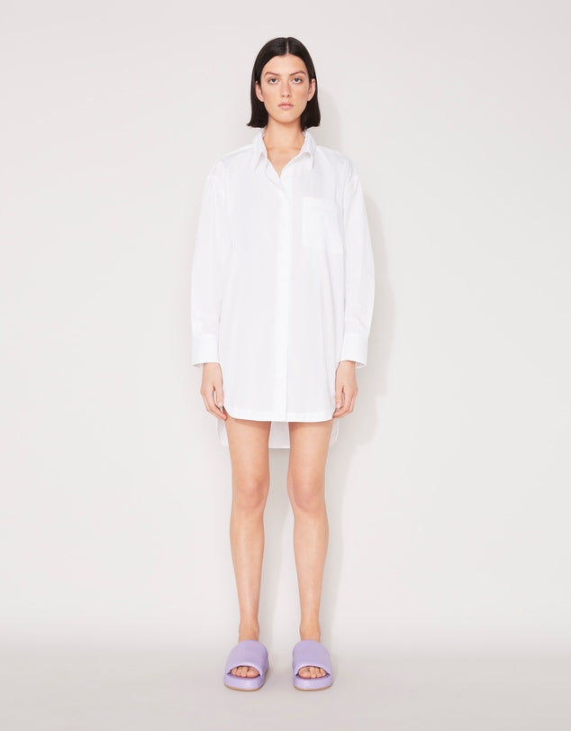 Everyday Shirt Dress - White